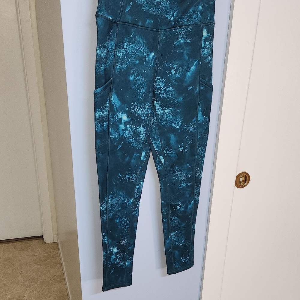Teal Fleece Lined Leggings